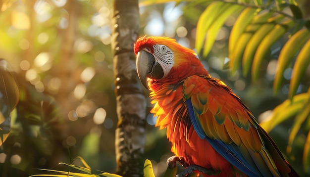 Um pássaro lindo na floresta