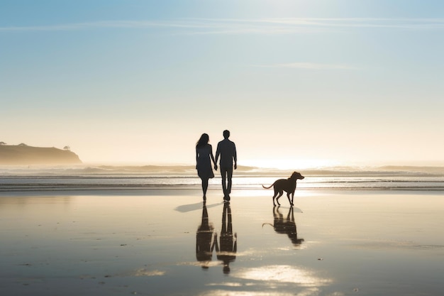 Um passeio pela costa com um companheiro peludo