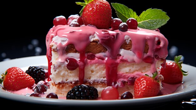 Foto um pedaço de bolo de chocolate