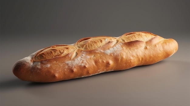 Um pedaço de pão com uma superfície texturizada generative ai