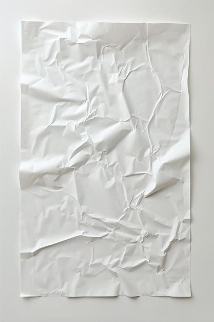 Foto um pedaço de papel branco em uma mesa