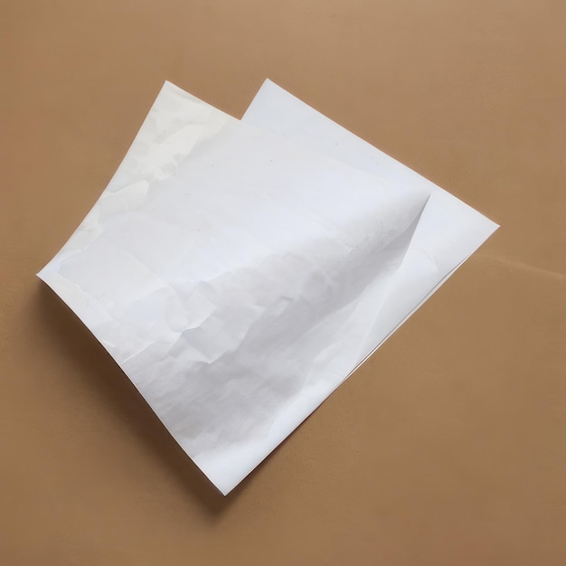 Um pedaço de papel branco que tem a palavra papel nele.