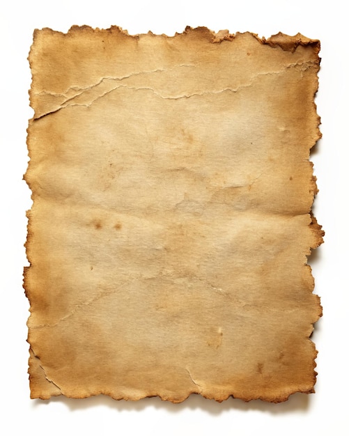 um pedaço de papel castanho que diz o topo