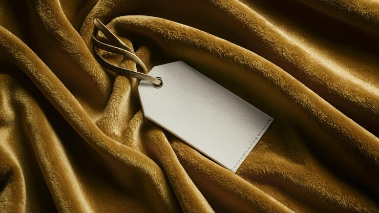 Foto um pedaço de papel dourado com uma etiqueta que diz " a data "