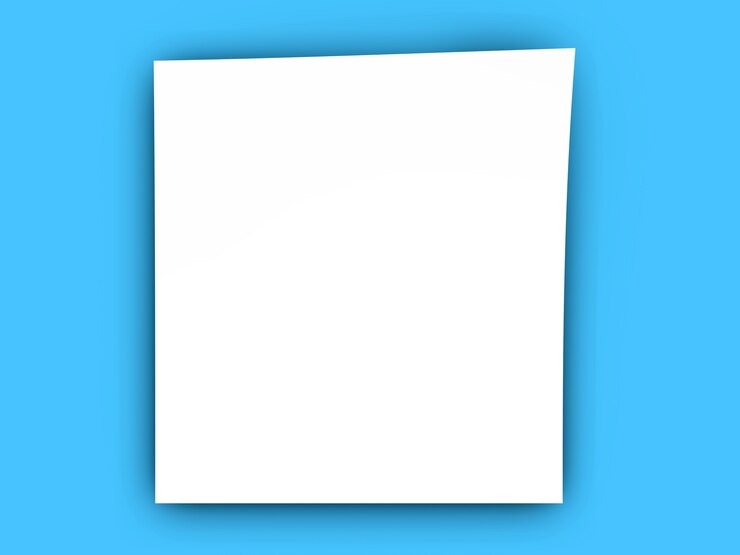 Foto um pedaço de papel em branco. ilustração 3d renderizada.