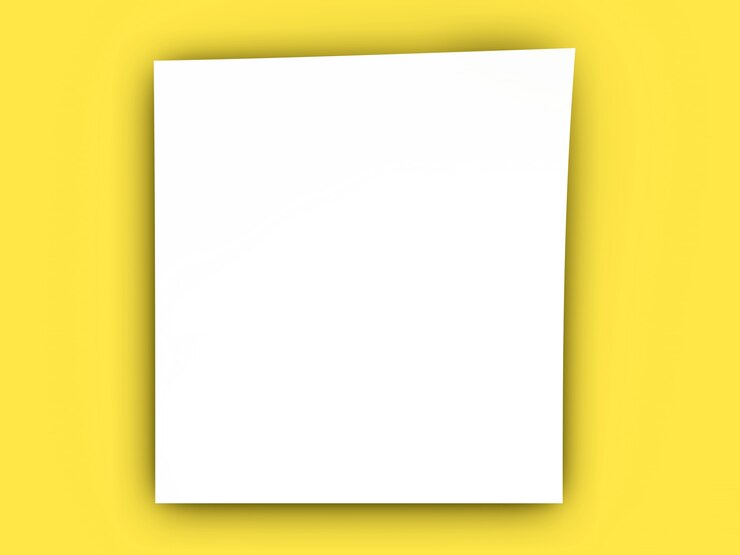 Foto um pedaço de papel em branco. ilustração 3d renderizada.