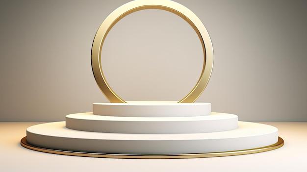 um pedestal redondo com um círculo que diz “o círculo dourado”.