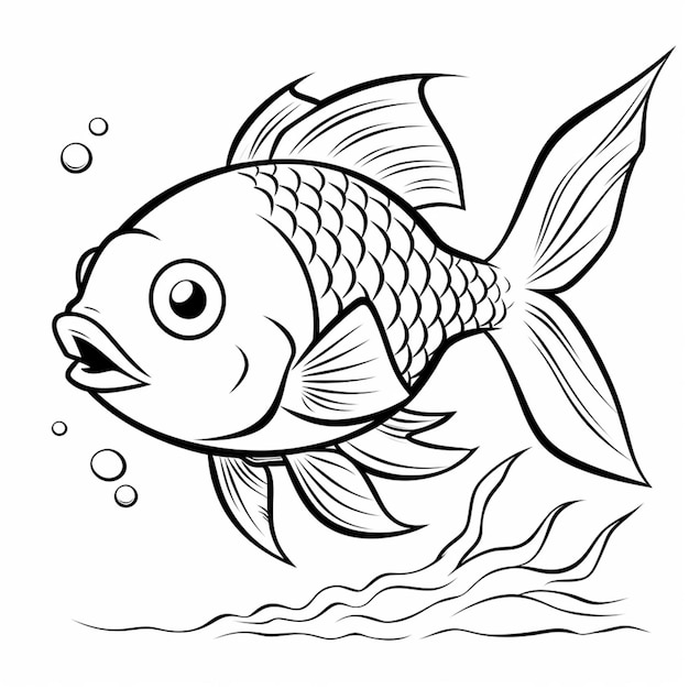 Foto um peixe com um nariz grande e uma cauda grande nadando na água generativa ai
