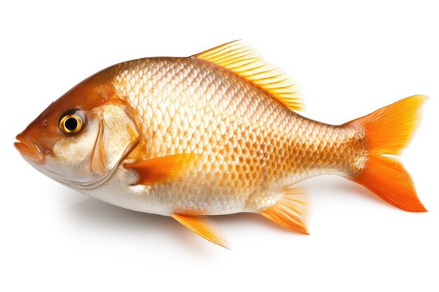 um peixe dourado com barbatanas laranja