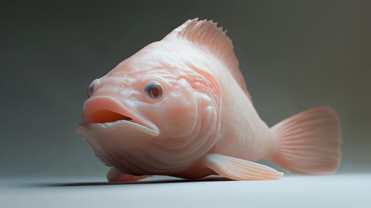 Foto um peixe rosa em close-up