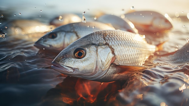 Um peixe suculento fresco