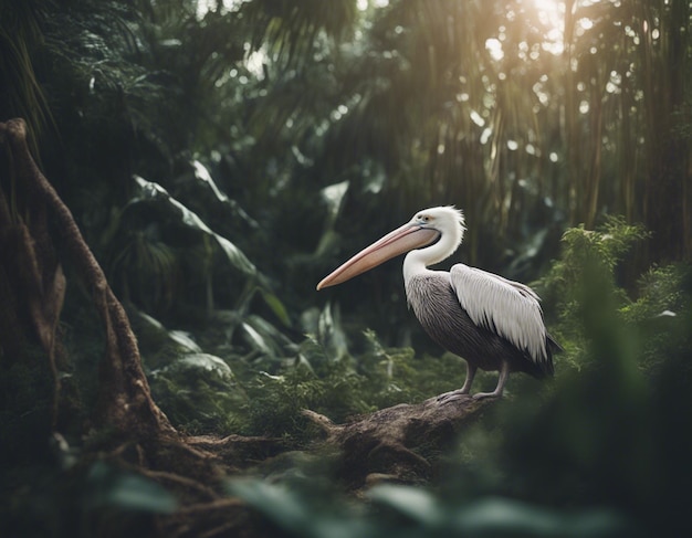 Um pelicano na selva