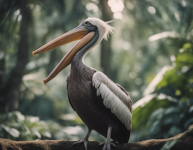 Um pelicano na selva