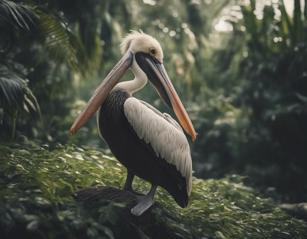 Um pelicano na selva