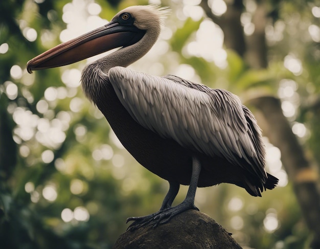 Um pelicano na selva