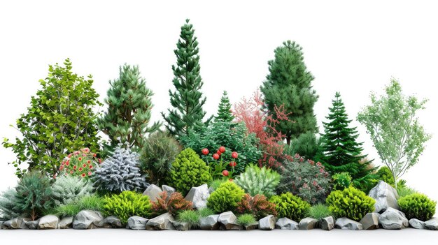 Foto um pequeno jardim de plantas em miniatura