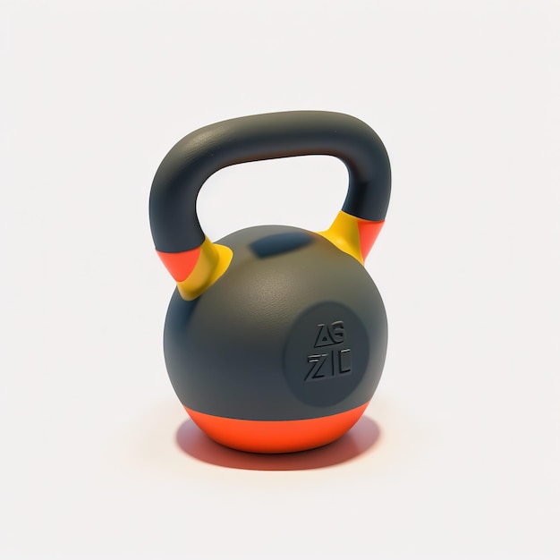 Um pequeno kettlebell está em um fundo branco com a palavra asl nele.