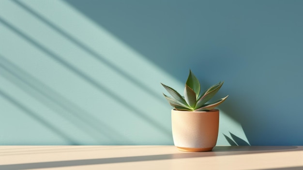 Um pequeno vaso de plantas em cima de uma mesa