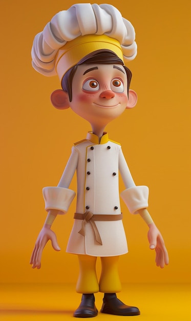 um personagem de desenho animado com um chapéu de chef na cabeça