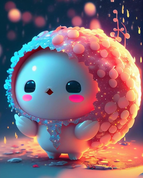 Um personagem de desenho animado com um chapéu rosa e um capuz rosa que diz 'hello kitty'