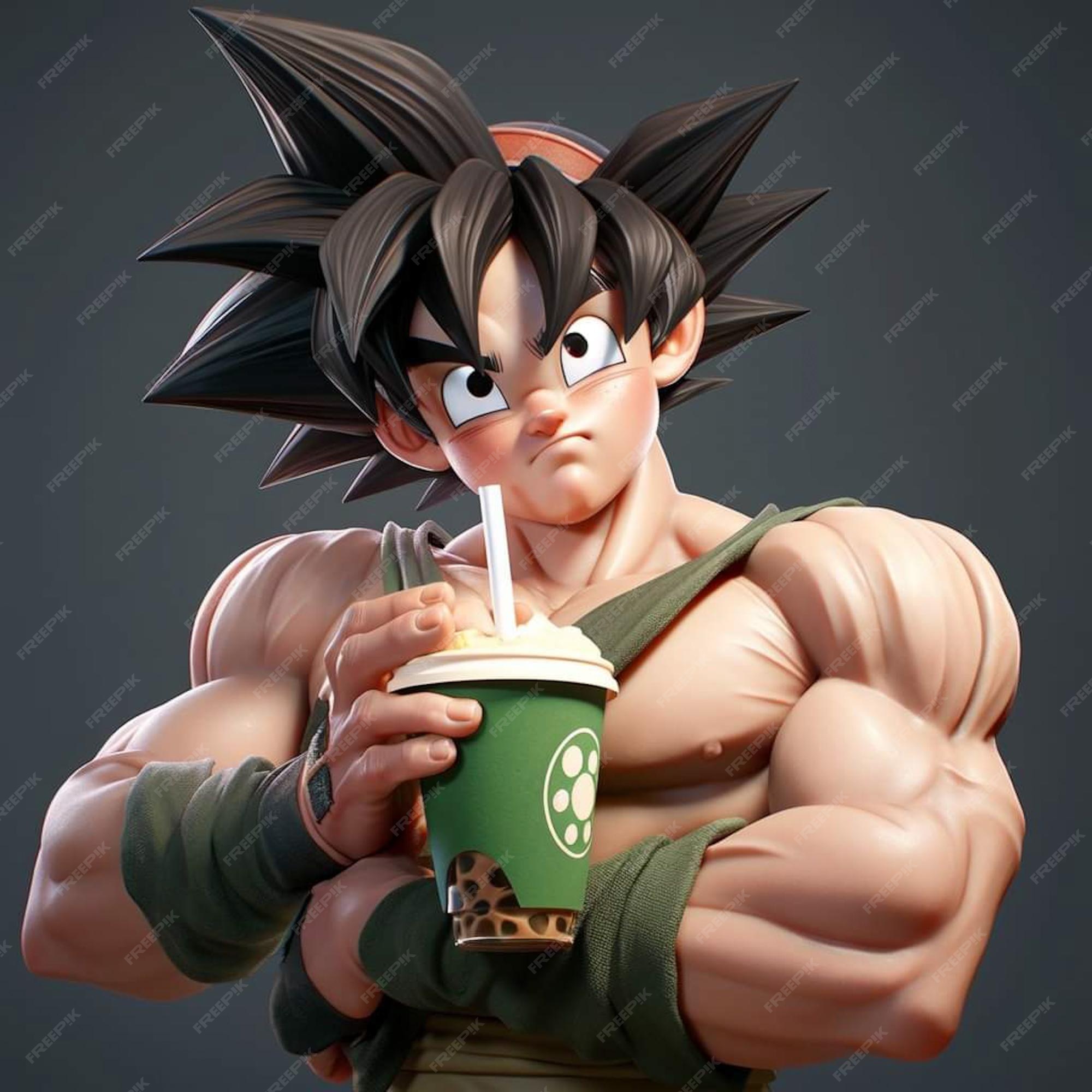 Um personagem de desenho animado com o título dragon ball z nele