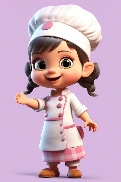 Um personagem de desenho animado de um chef