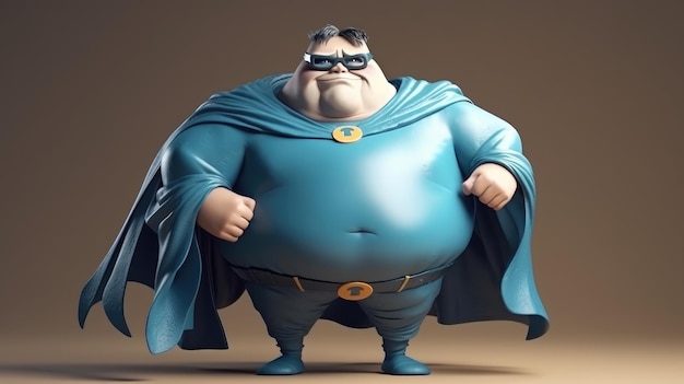 Um personagem de desenho animado do filme mr. super homen