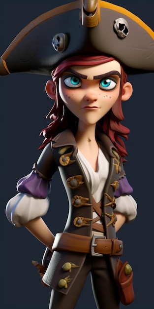 Um personagem de piratas do caribe