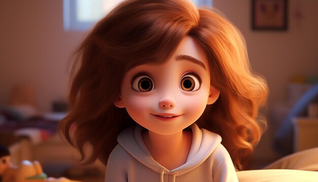 um personagem infantil muito fofo animação estilo pixar