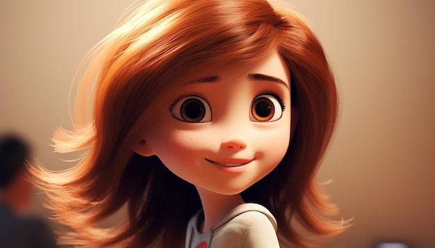 um personagem infantil muito fofo animação estilo pixar