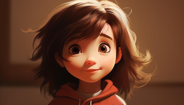 um personagem infantil muito fofo animação estilo pixar