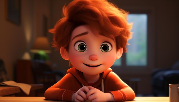 um personagem infantil muito fofo animação estilo pixar