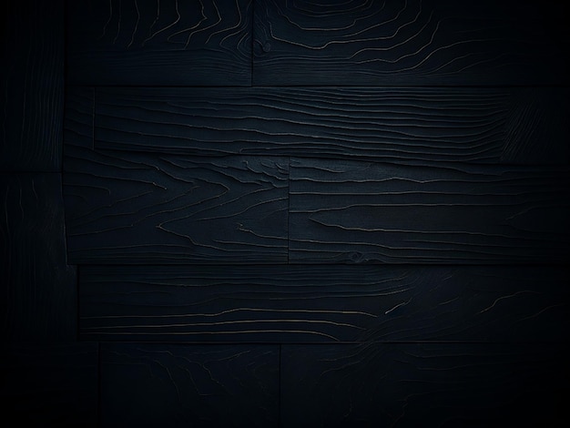 Um piso de madeira preta com um padrão de luz