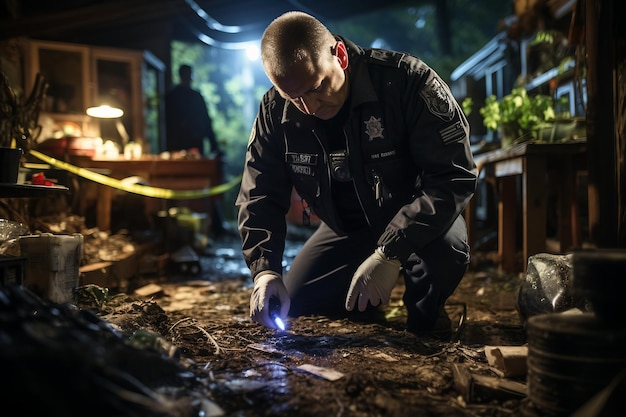 Um policial investigando um mistério complexo