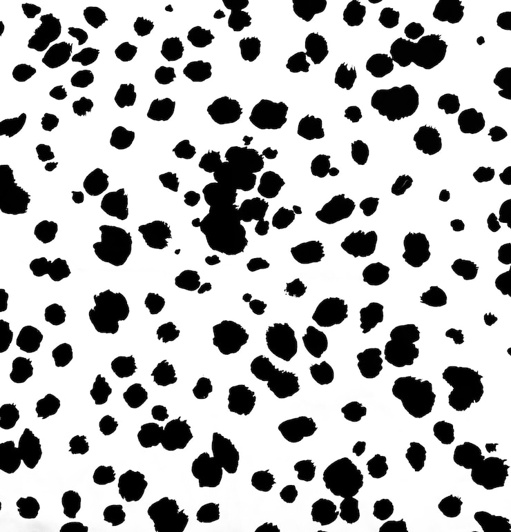Foto um pontos pretos na textura de fundo branco