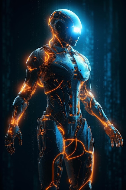 Um pôster de um filme chamado cyborg.