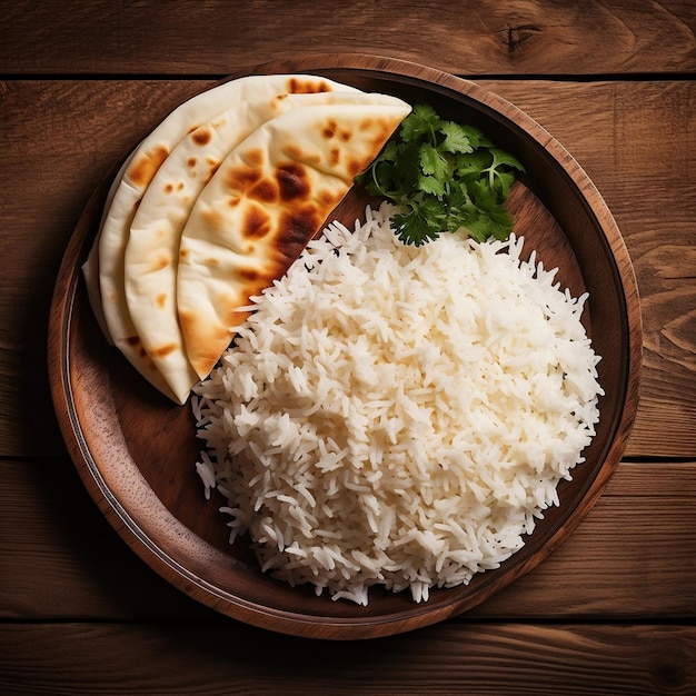 Um prato de arroz e um prato de arroz com coentro.