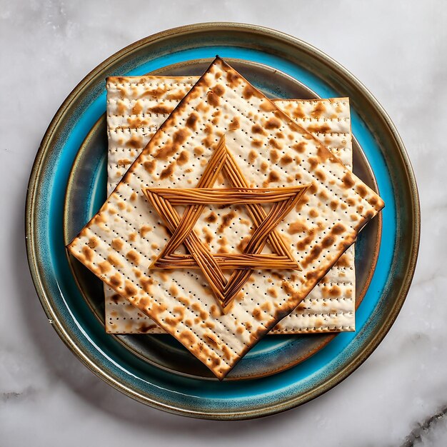 Foto um prato de biscoitos com uma estrela de david