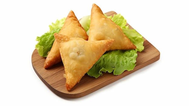 Um prato de samosas da Índia IA gerativa