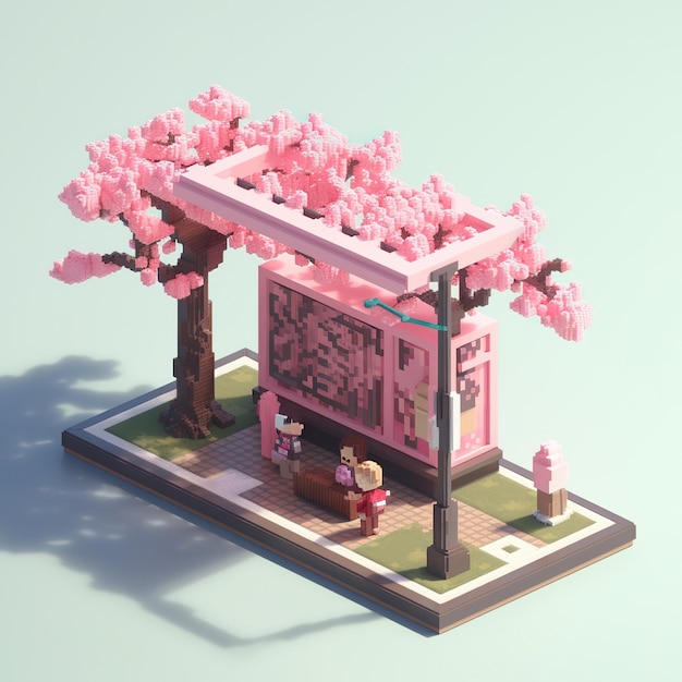 Um prédio rosa