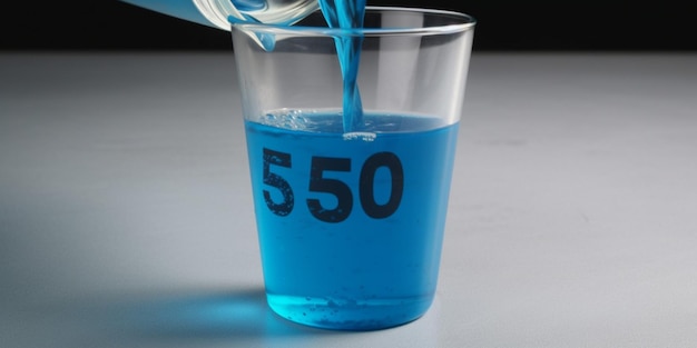 Um produto químico em um vidro