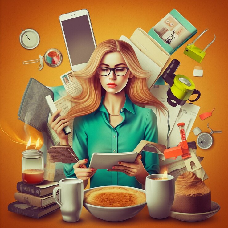 Foto um projeto de ilustração de mulher