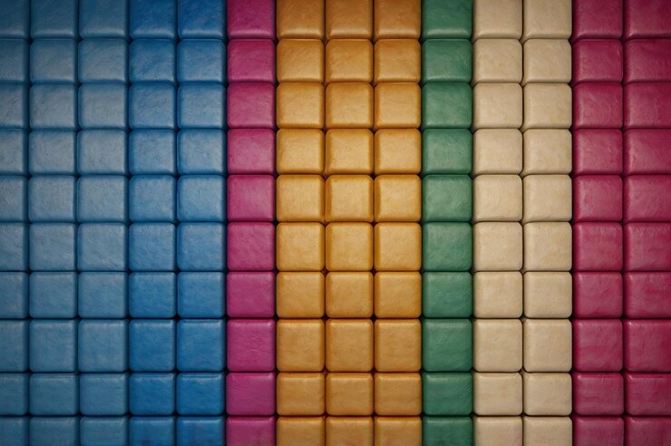 Foto um quadrado colorido com diferentes cores do arco-íris