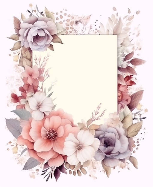 Um quadro com flores nele