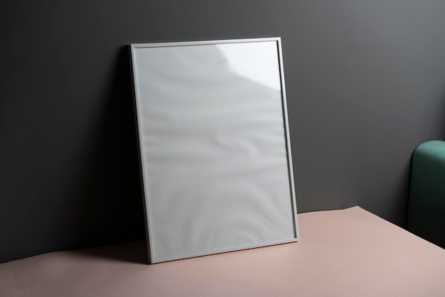 Um quadro em branco vazio branco para modelo de espaço de cópia de imagem