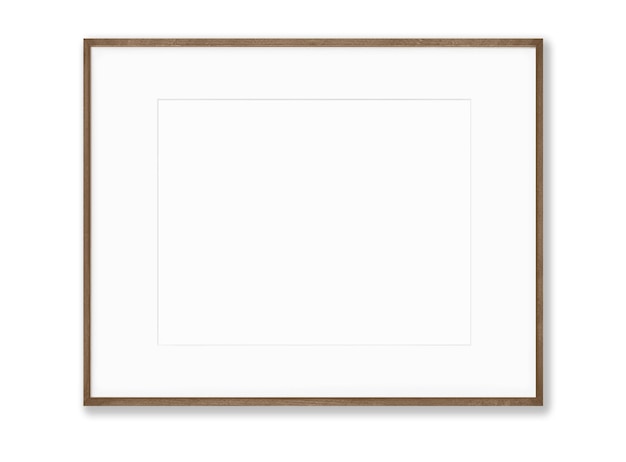 Foto um quadro em uma parede branca com um fundo branco.