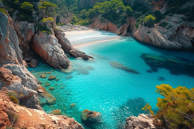 Foto um quadro geográfico de belas praias largas 34