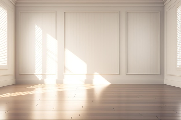 Foto um quarto vazio com sombras