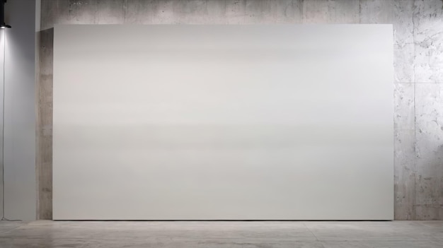 Um quarto vazio com uma grande parede branca