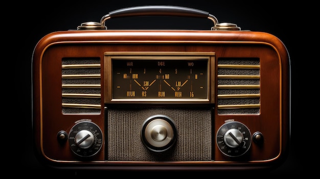 um rádio antigo com o número 12 na face.